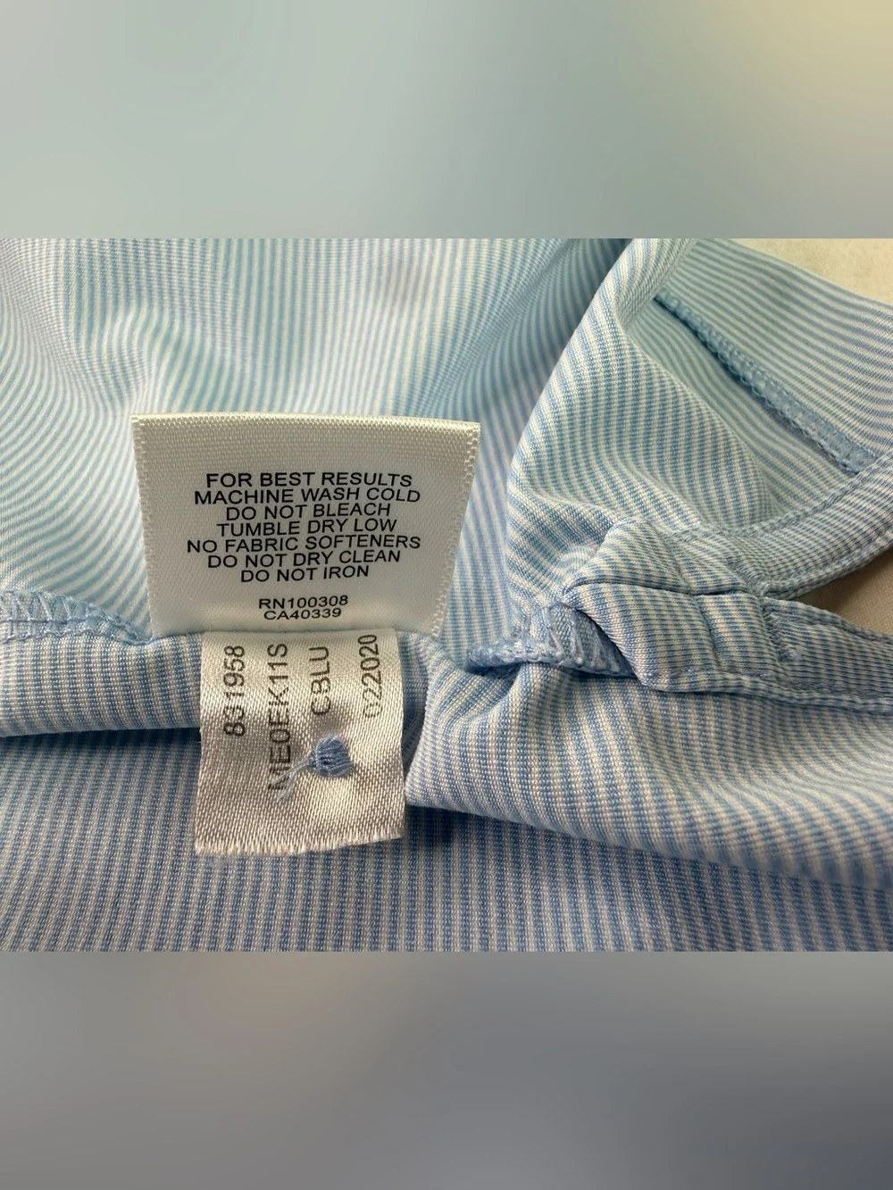 Peter Millar Summer Comfort Performance Golf Polo Shirt Light Blue Size XL